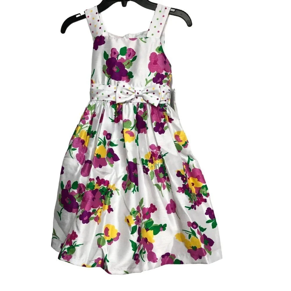 $68‎ JAYNE COPELAND GIRLS FLORAL DRESS SIZE 4 NEW WITH TAG